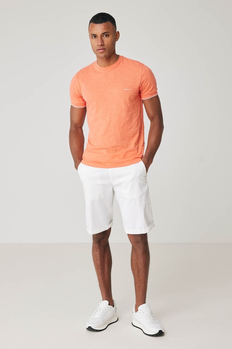 Gewassen T-shirt groen