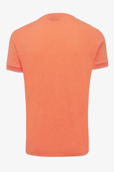 Gewassen T-shirt oranje