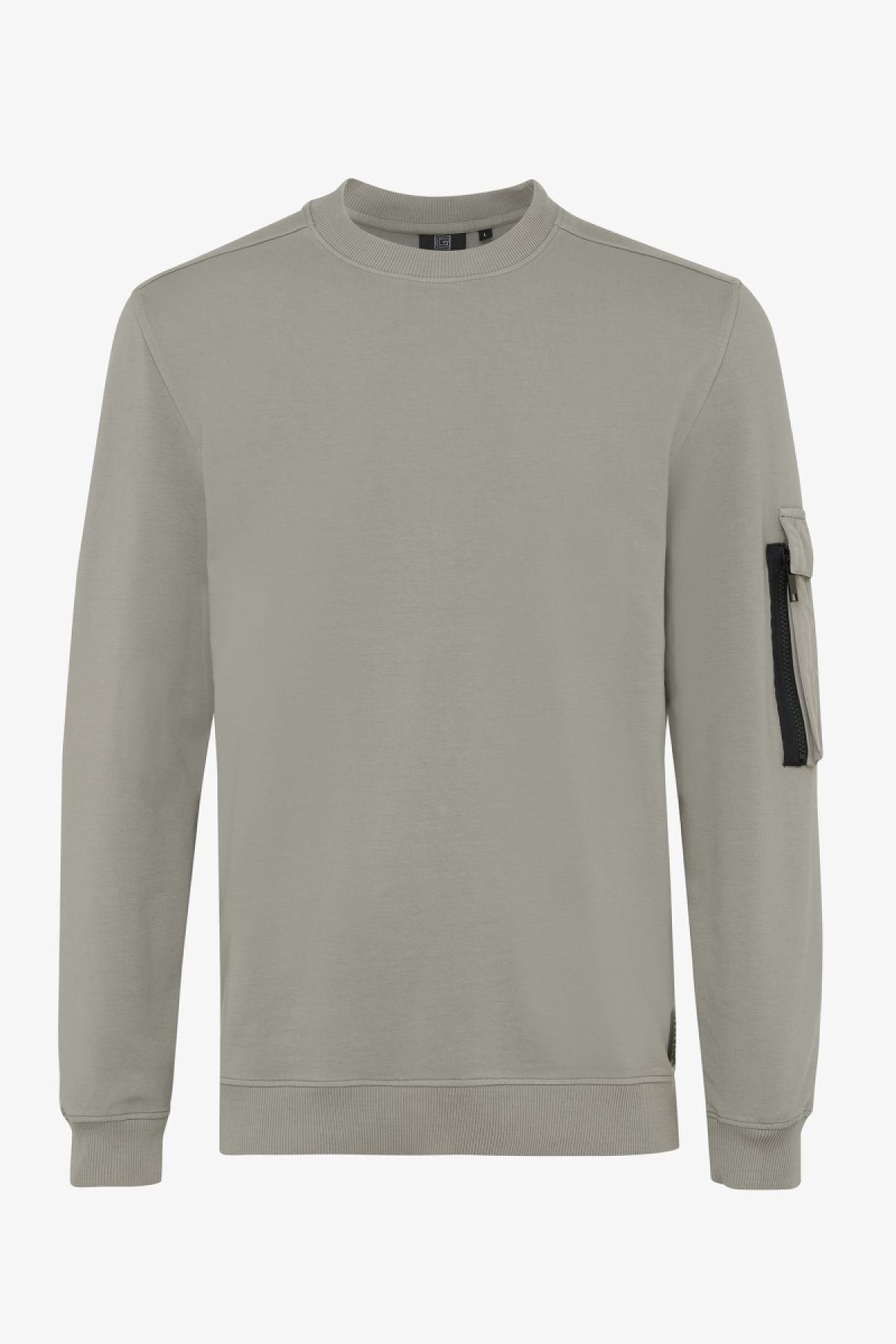 Gewassen sweater grijs