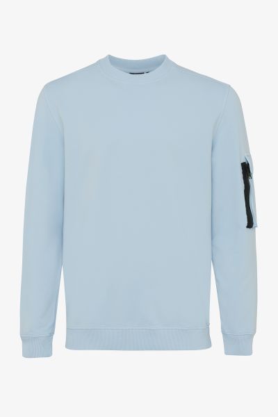 Gewassen sweater lichtblauw