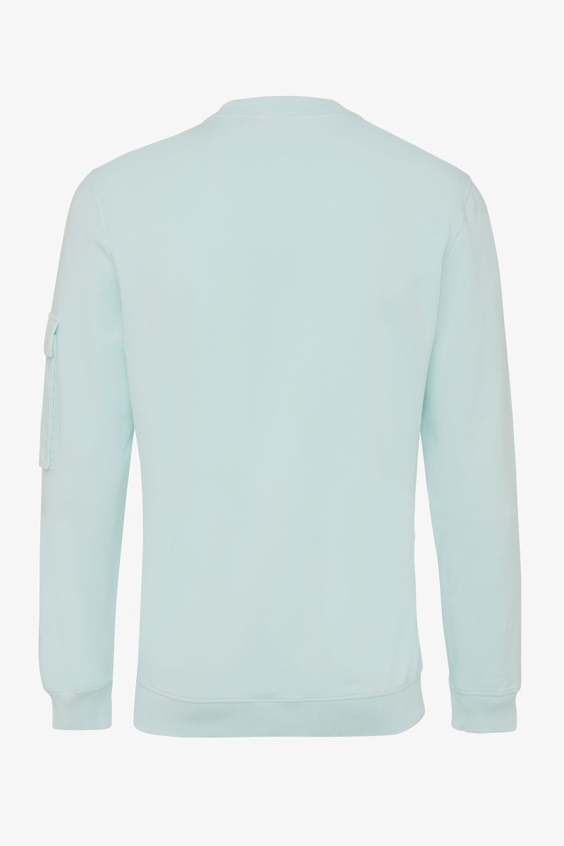 Gewassen sweater groen