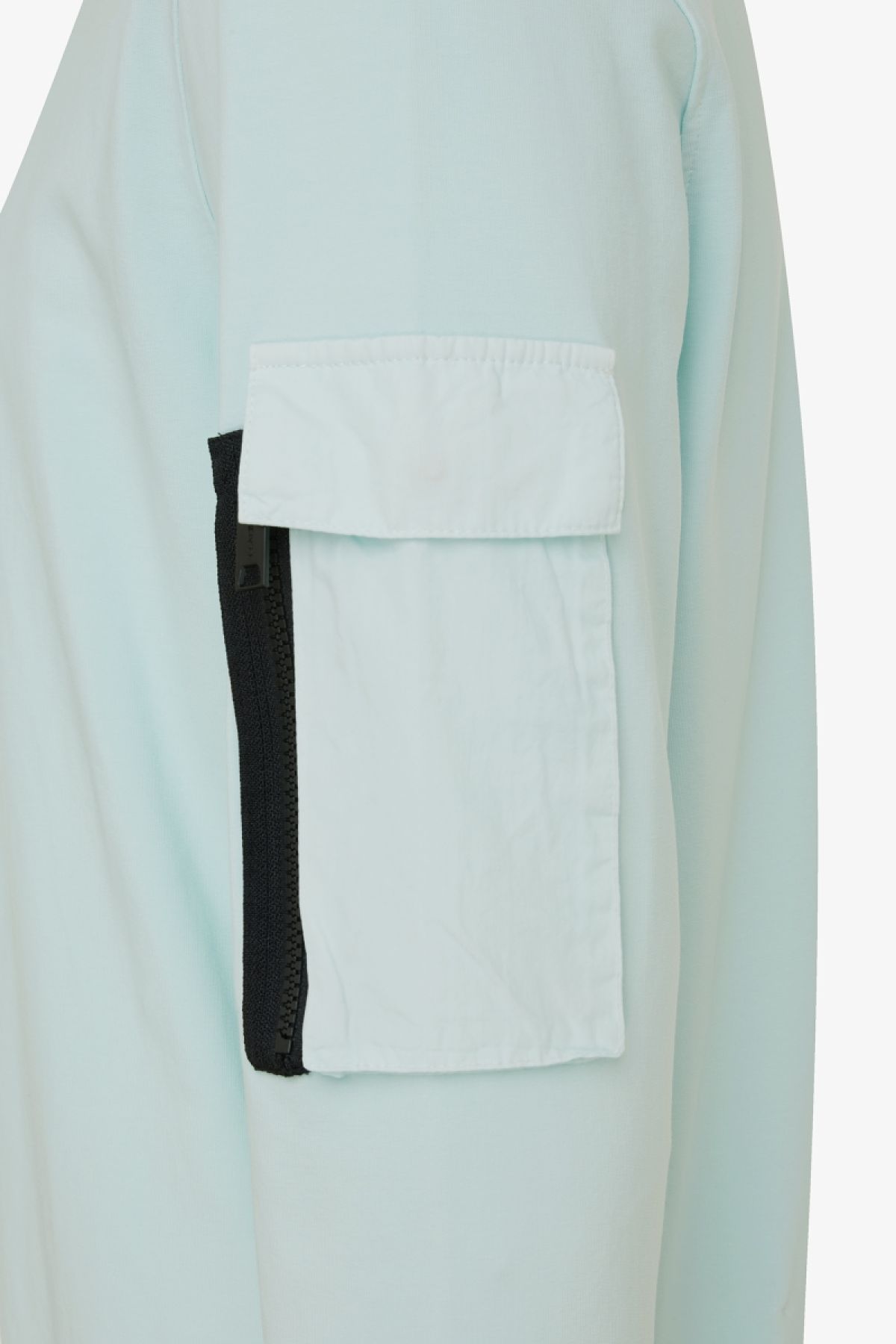 Gewassen sweater groen
