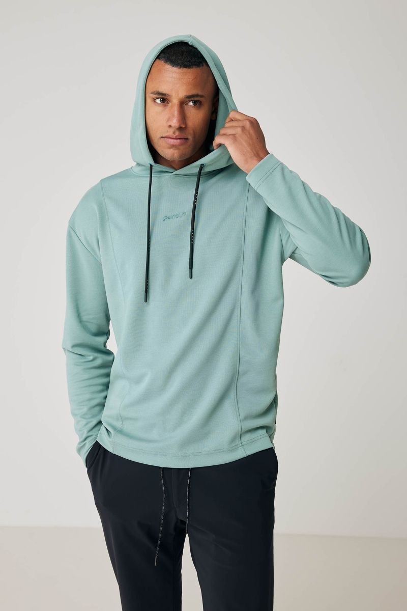 Hoodie technical jersey groen