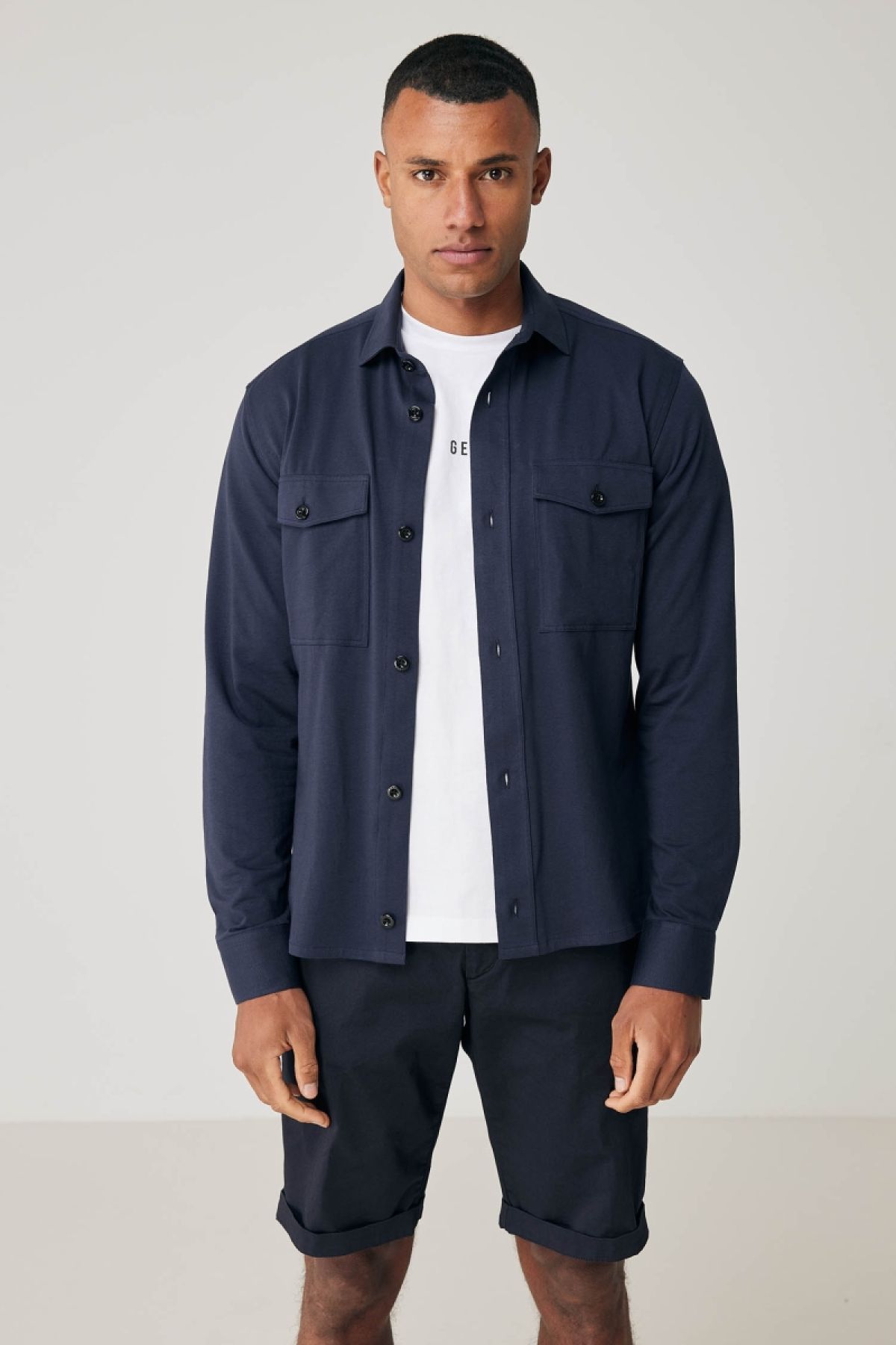 Overshirt stars donkerblauw