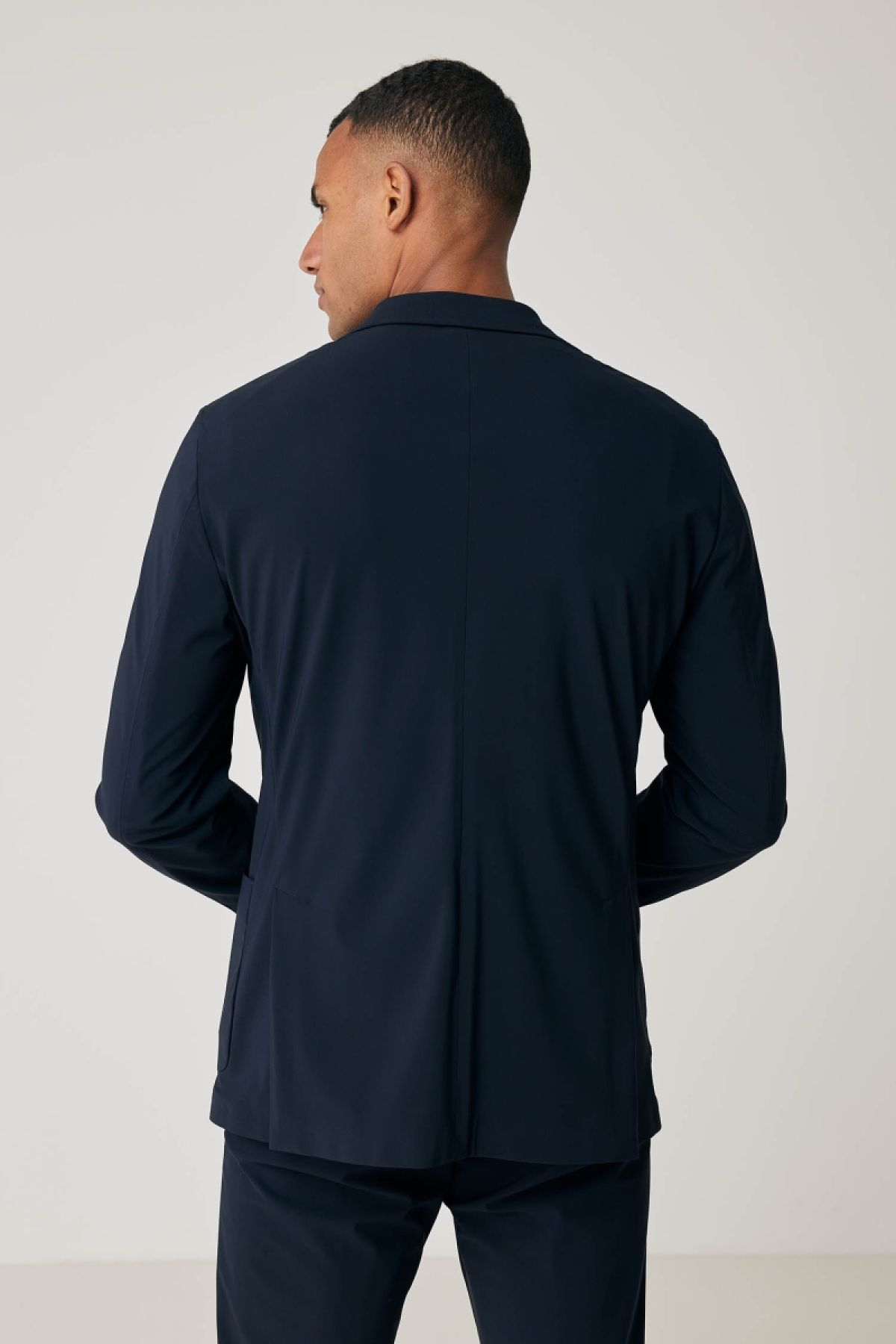 Dynamic stretch colbert donkerblauw