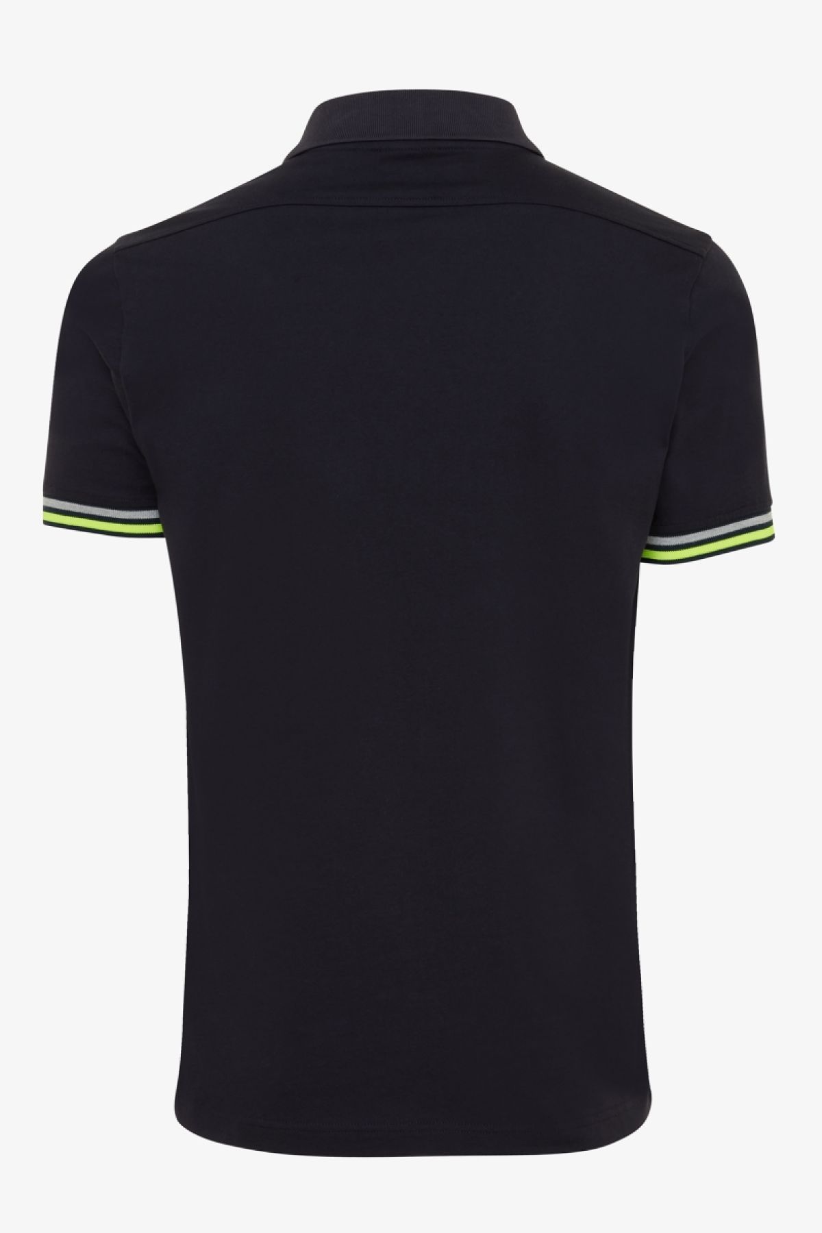Pique polo neon donkerblauw