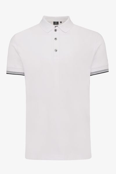 Pique polo wit