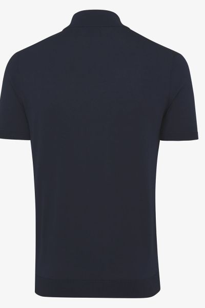 COOL DRY Polo Zip Donkerblauw