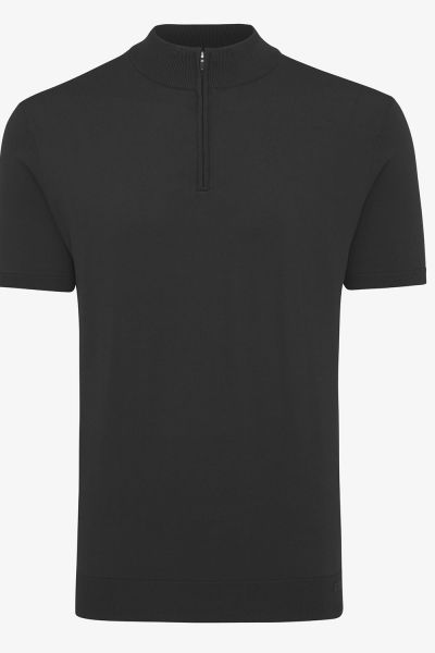 COOL DRY Polo Zip Zwart