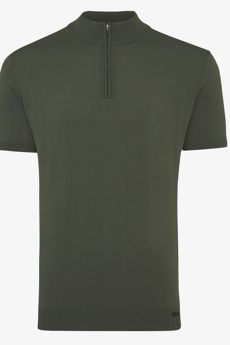 COOL DRY Polo Zip Groen