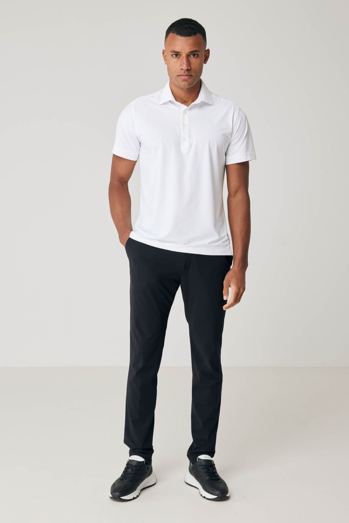 Dynamic shirt korte mouwen wit