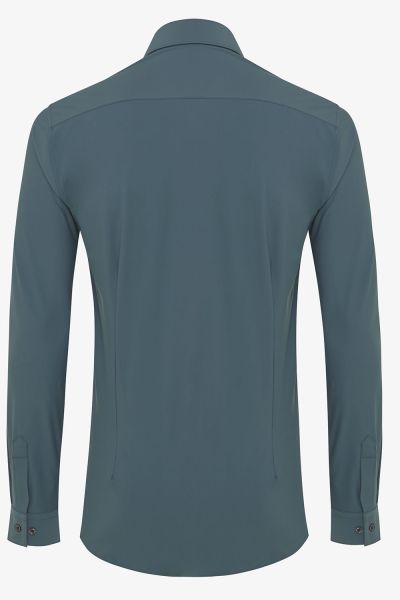 Dynamic Skin-Fit stretch overhemd groen