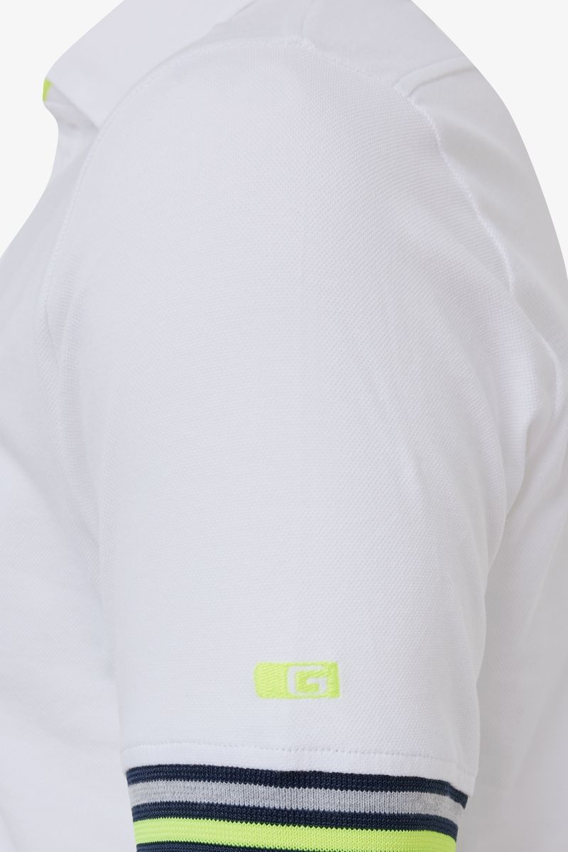 Pique polo neon wit