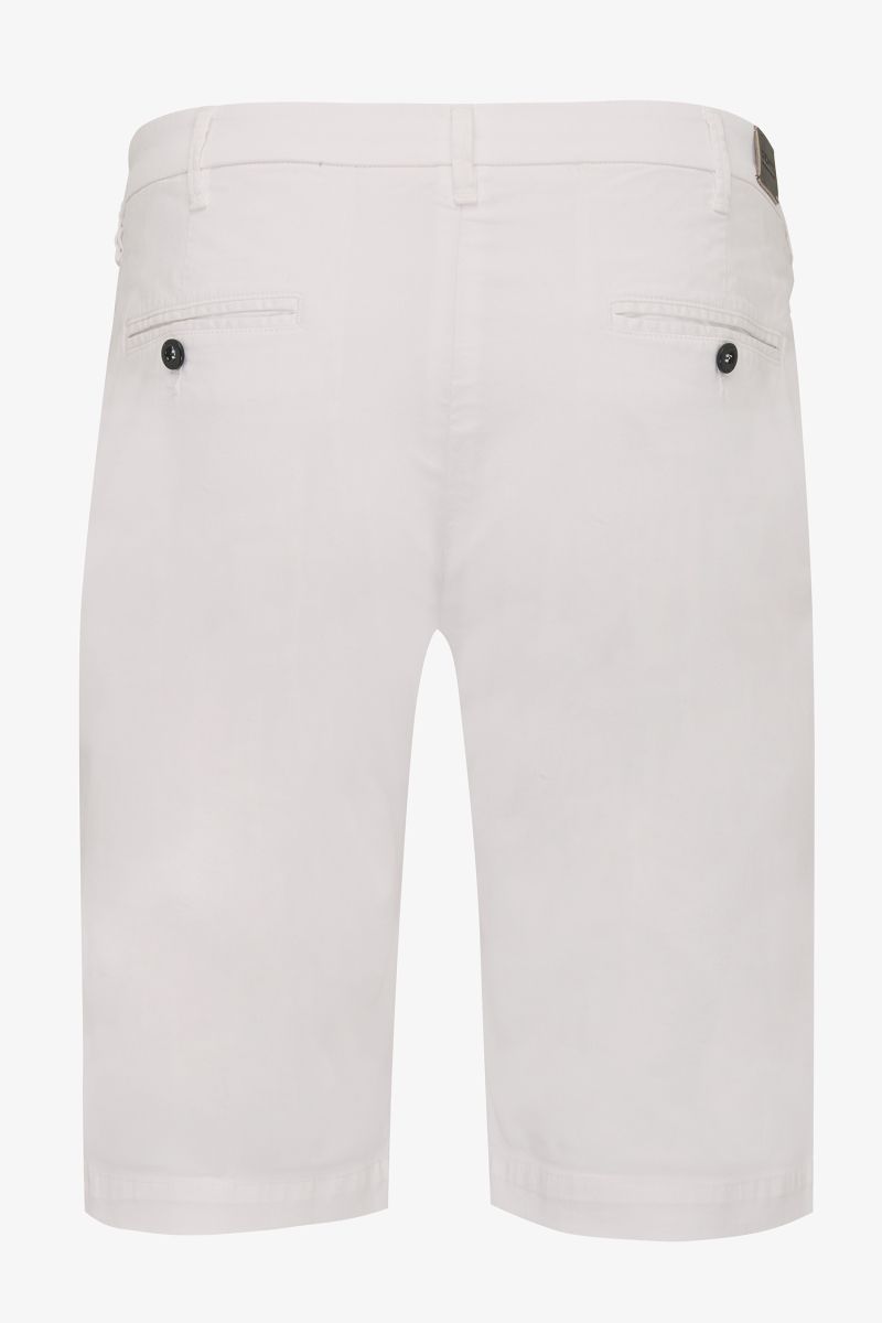 Katoen stretch shorts wit