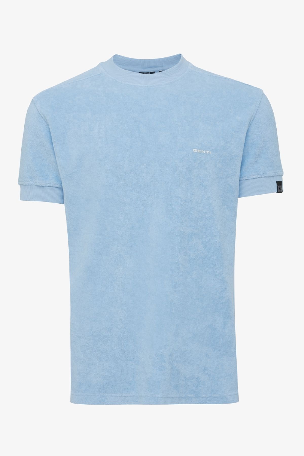 Badstof T-shirt lichtblauw