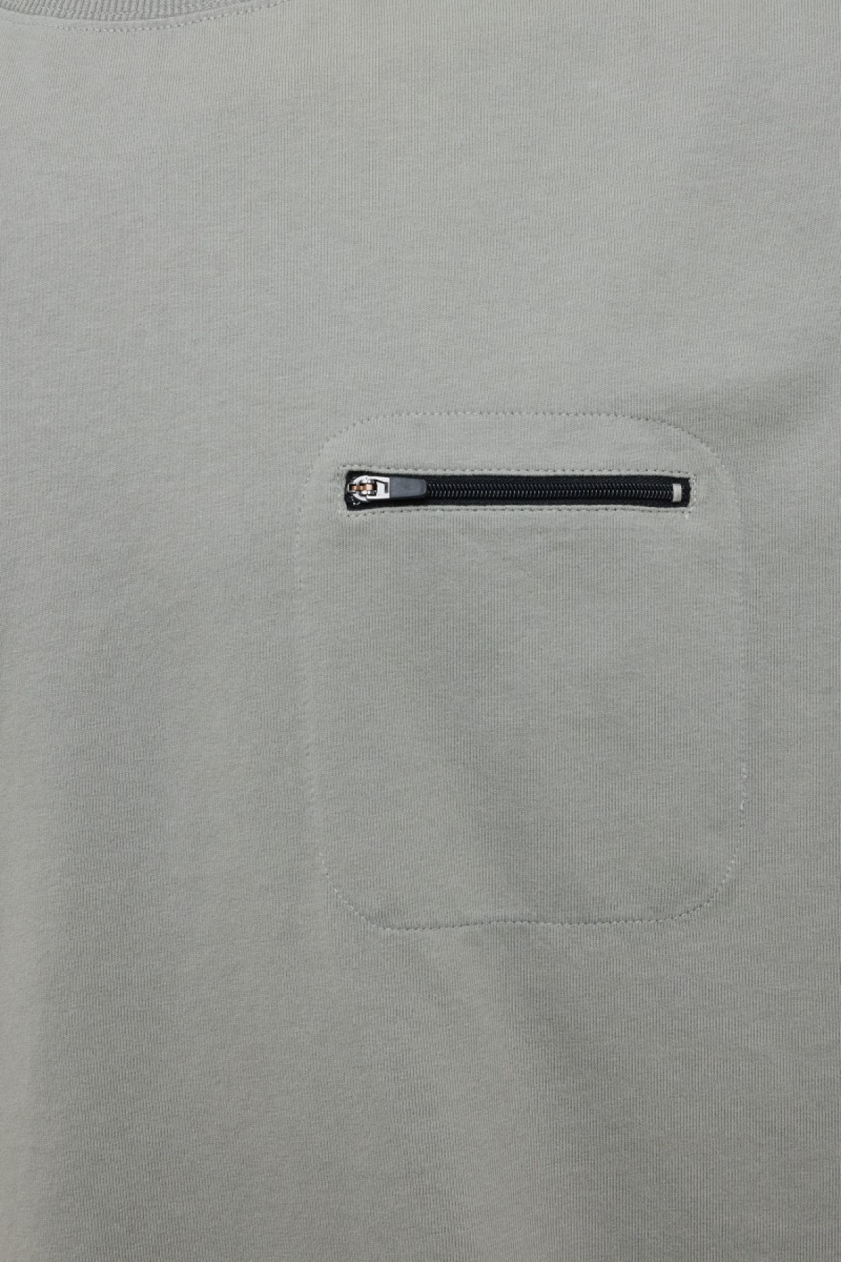 T-shirt zip grijs