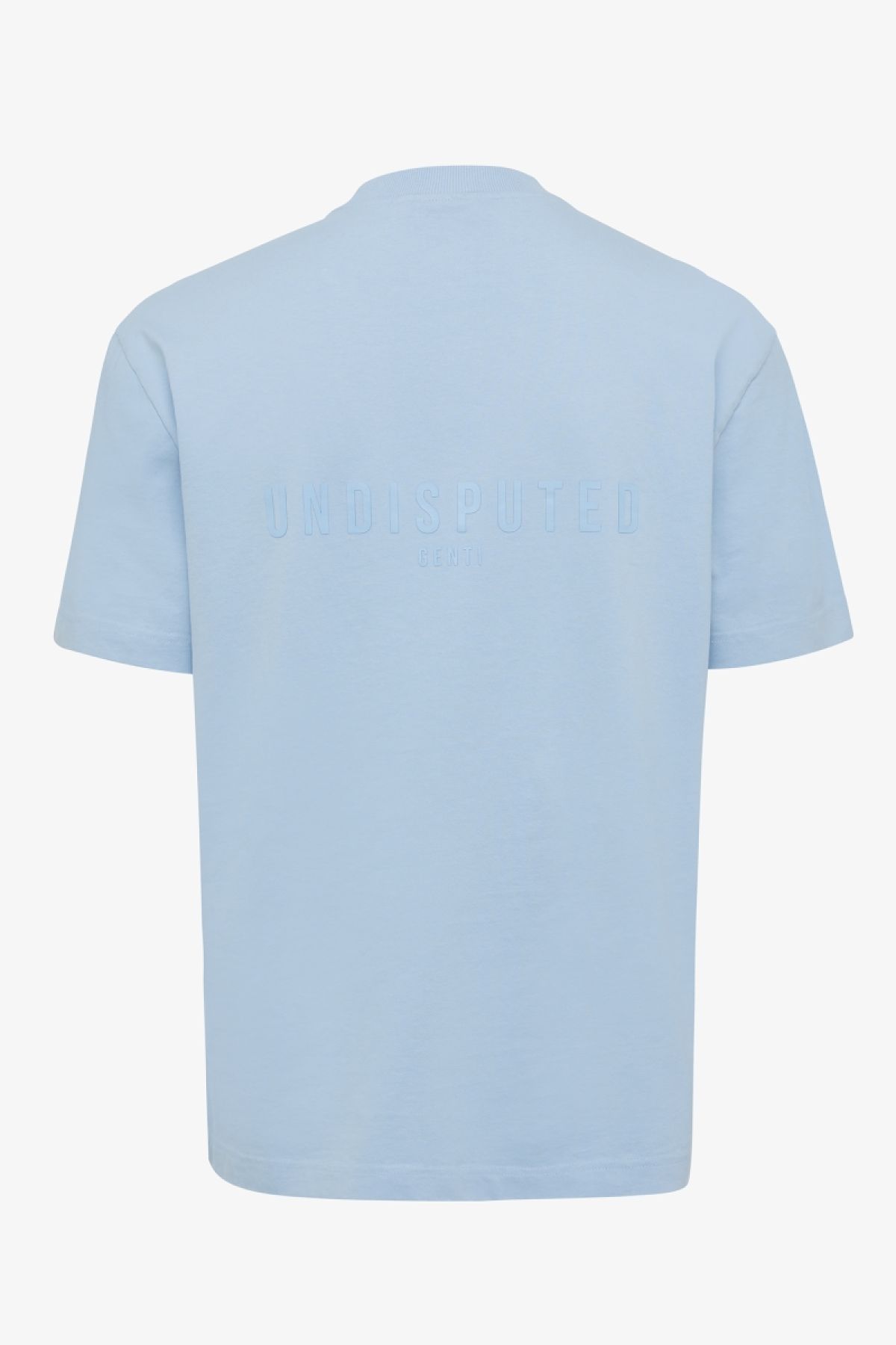 T-shirt zip lichtblauw