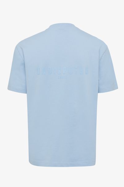 T-shirt zip lichtblauw