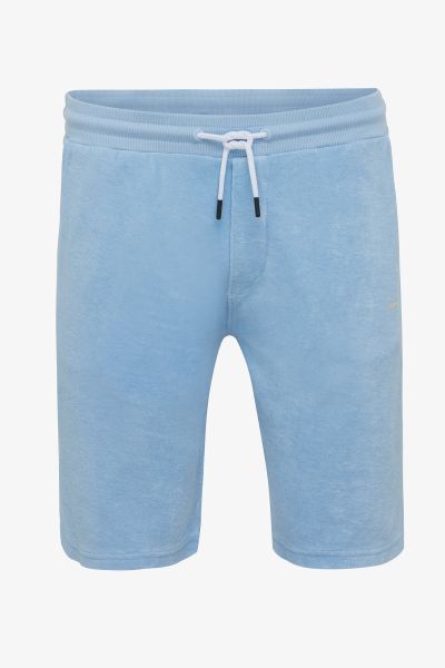 Badstof shorts lichtblauw