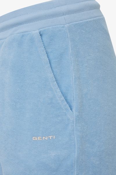 Badstof shorts lichtblauw