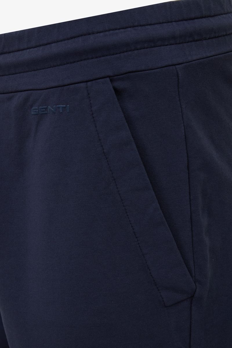 Gewassen sweat shorts donkerblauw