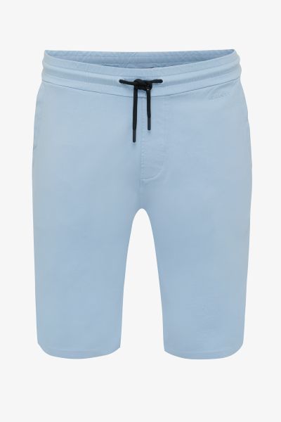 Gewassen sweat shorts lichtblauw
