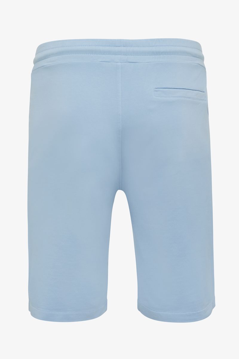 Gewassen sweat shorts lichtblauw