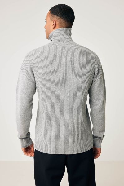 Monogram roll neck grey