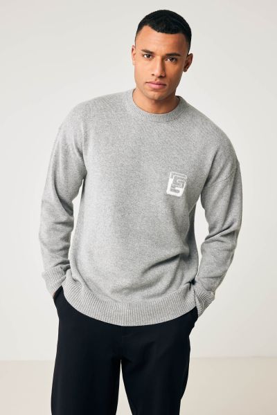Monogram pullover grey
