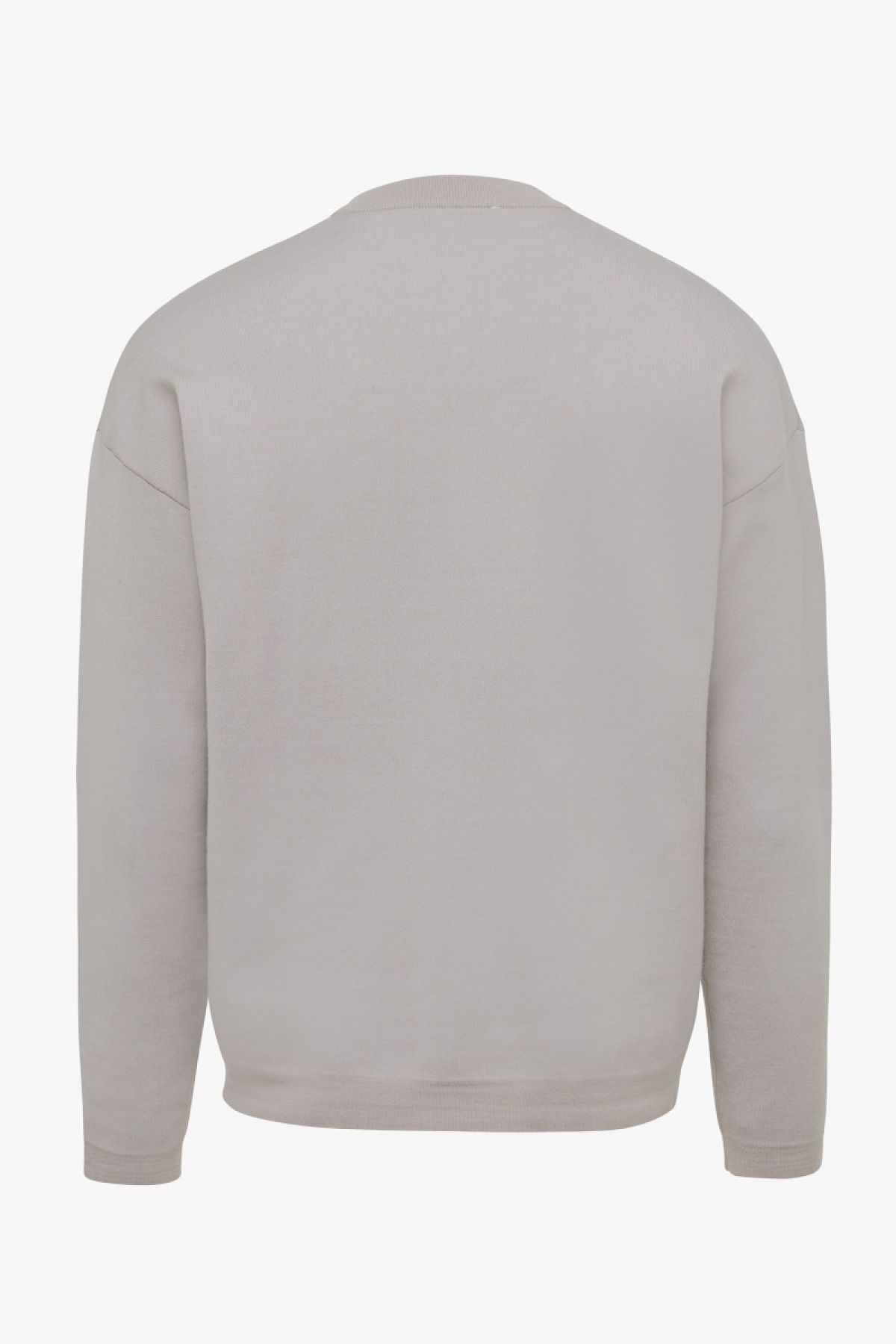 Monogram crewneck pullover beige