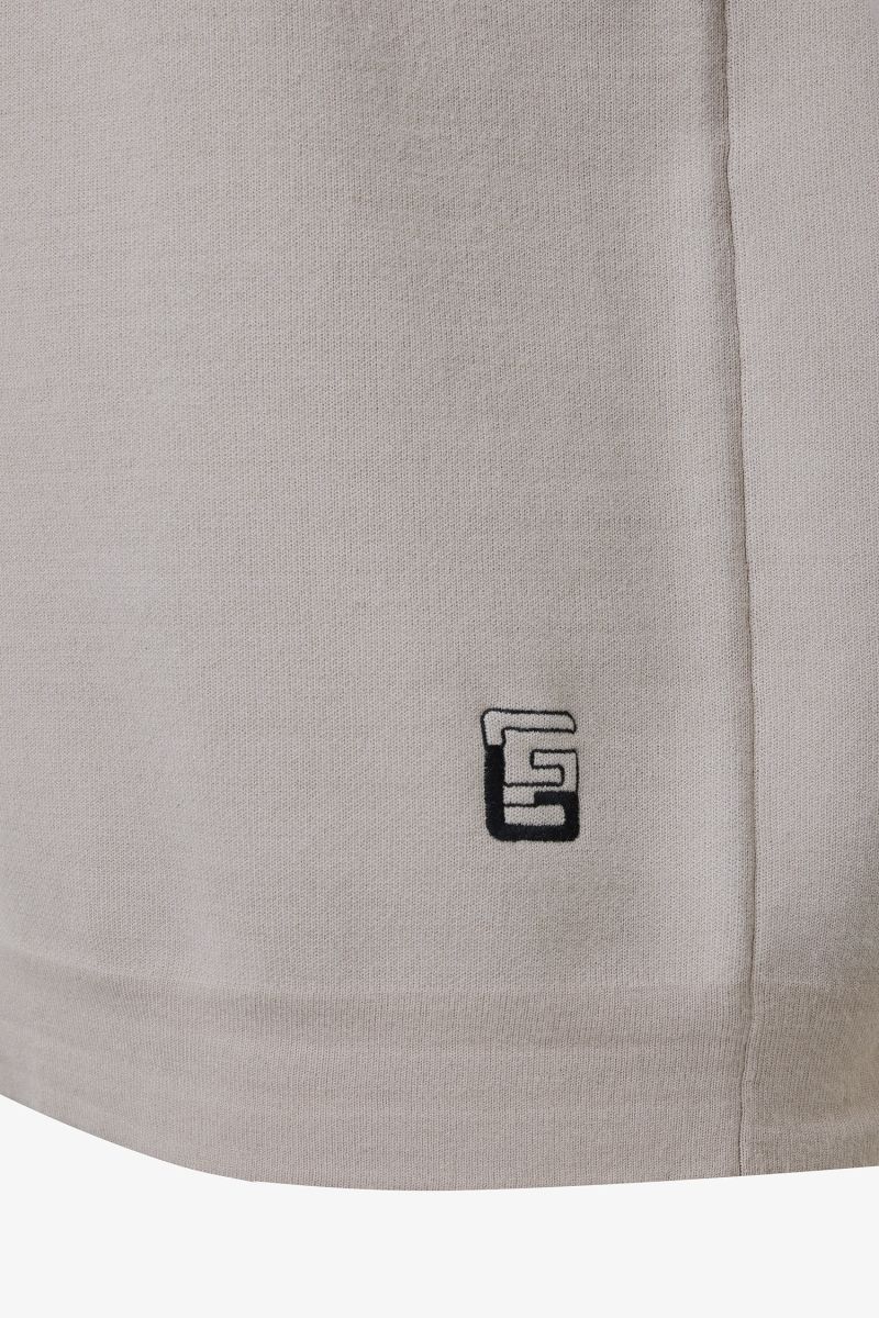 Monogram crewneck pullover beige