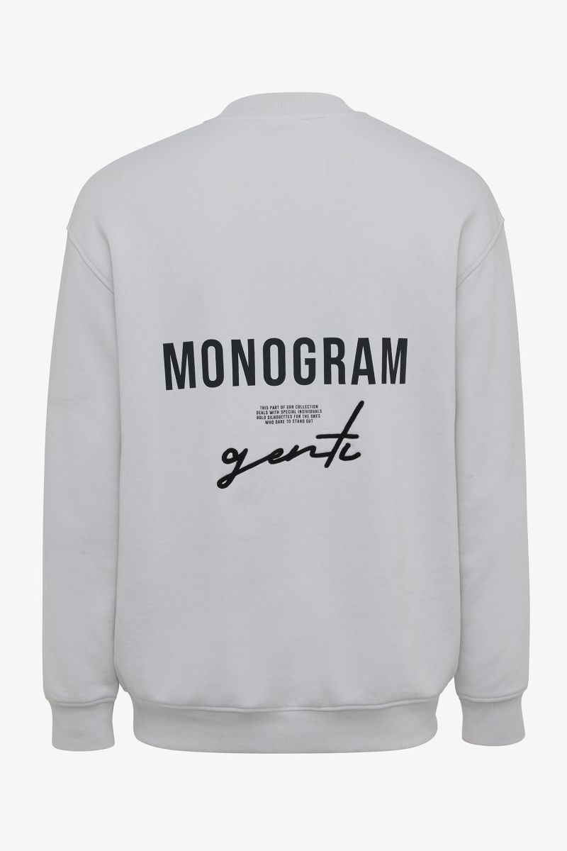 Monogram crewneck beige