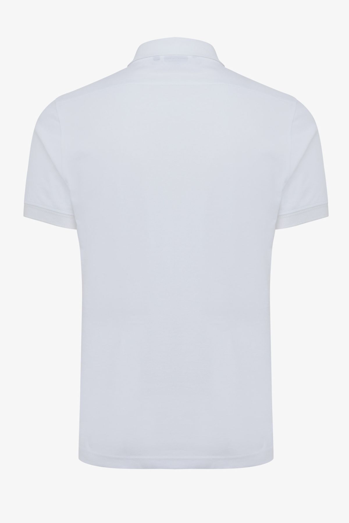 Pique polo short sleeve white