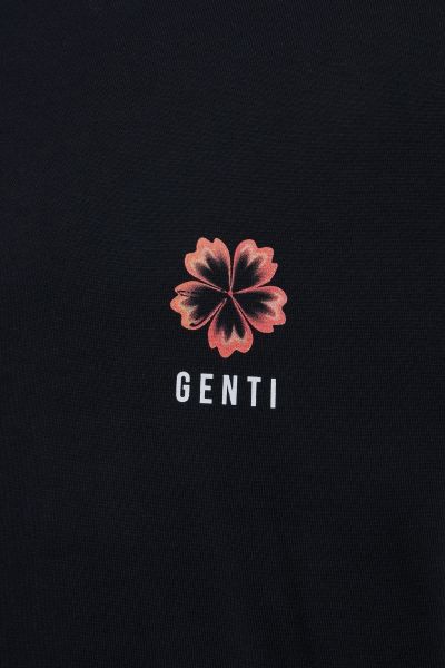 T-shirt flower print black