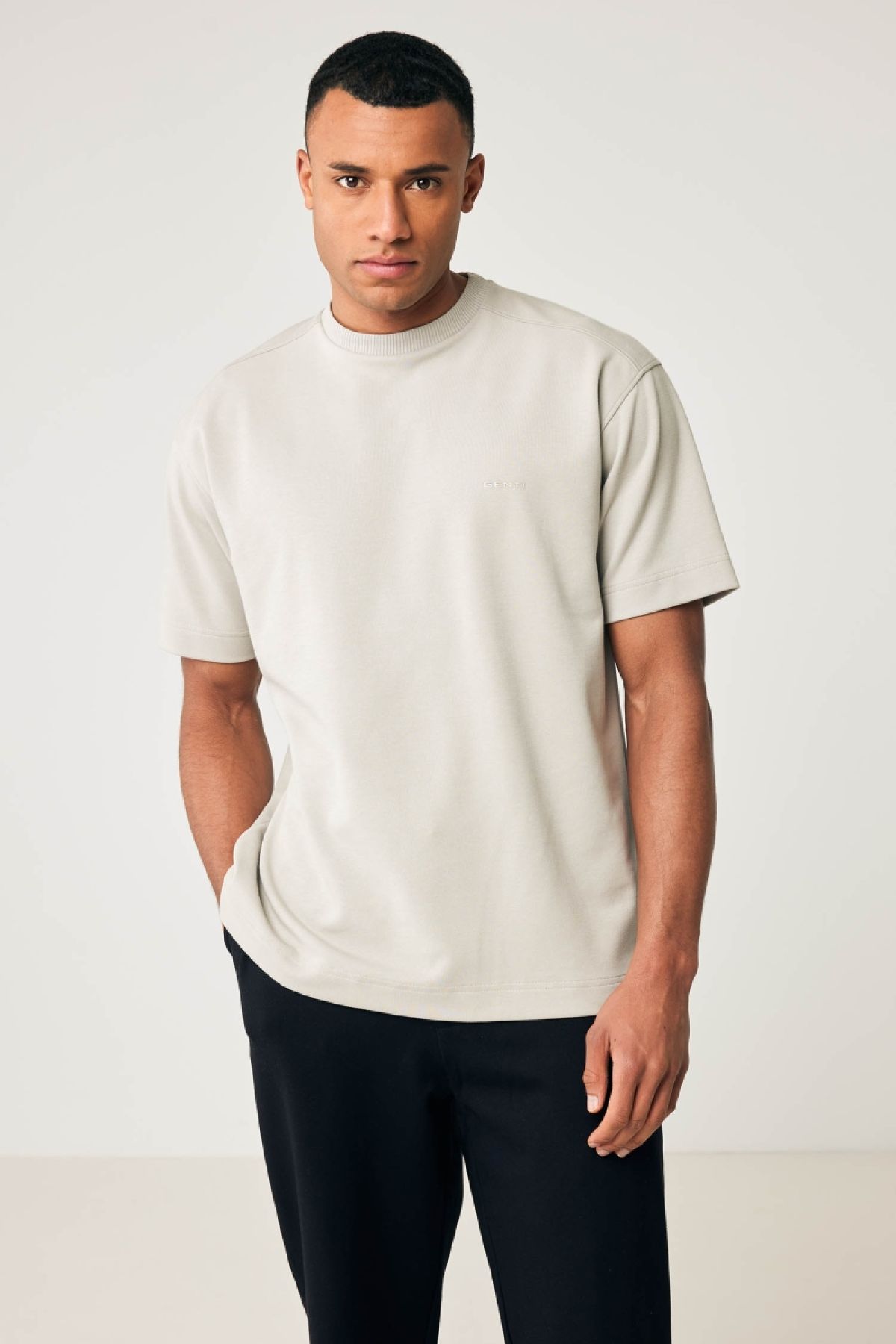 Relaxed fit t-shirt beige
