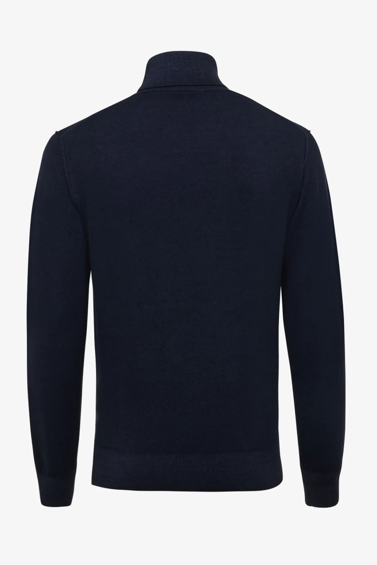 Merino stretch roll neck donkerblauw