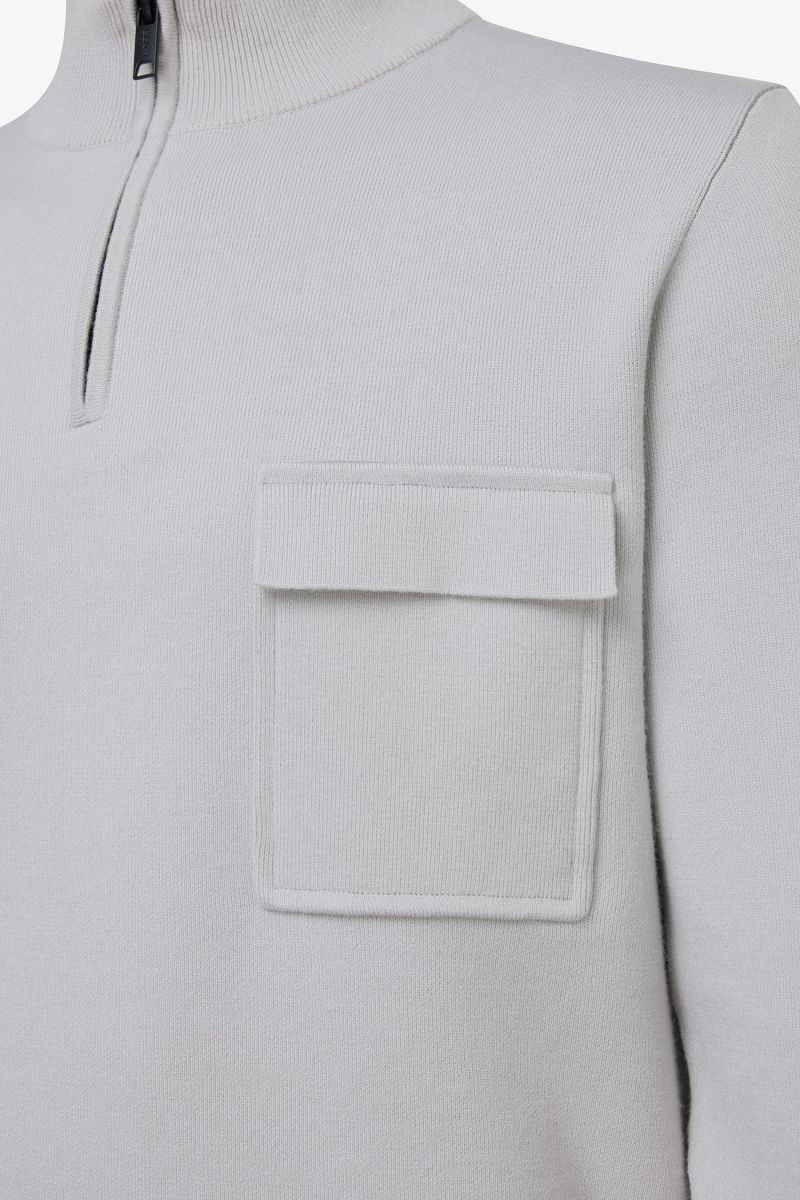 Interlock turtle zip off-white