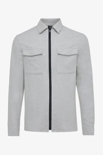 Overshirt oaks lichtgrijs