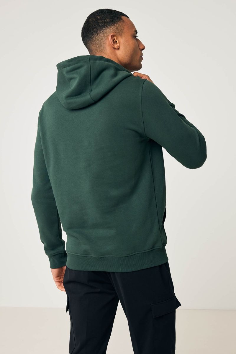 Logo hoodie donkergroen