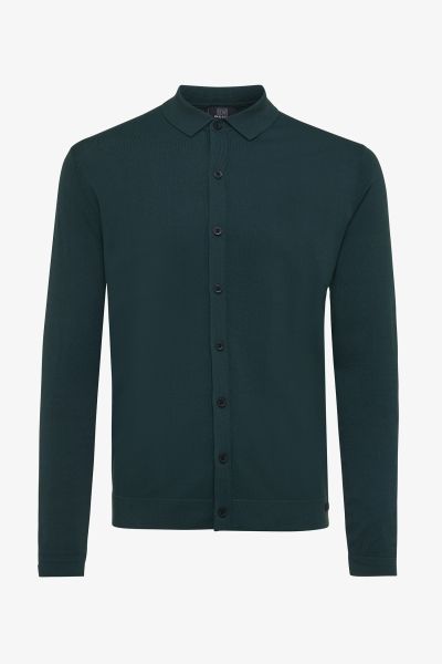 Cool dry cardigan button donkergroen