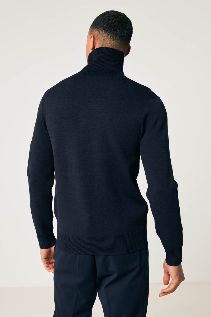 Cool dry heavy rollneck donkerblauw