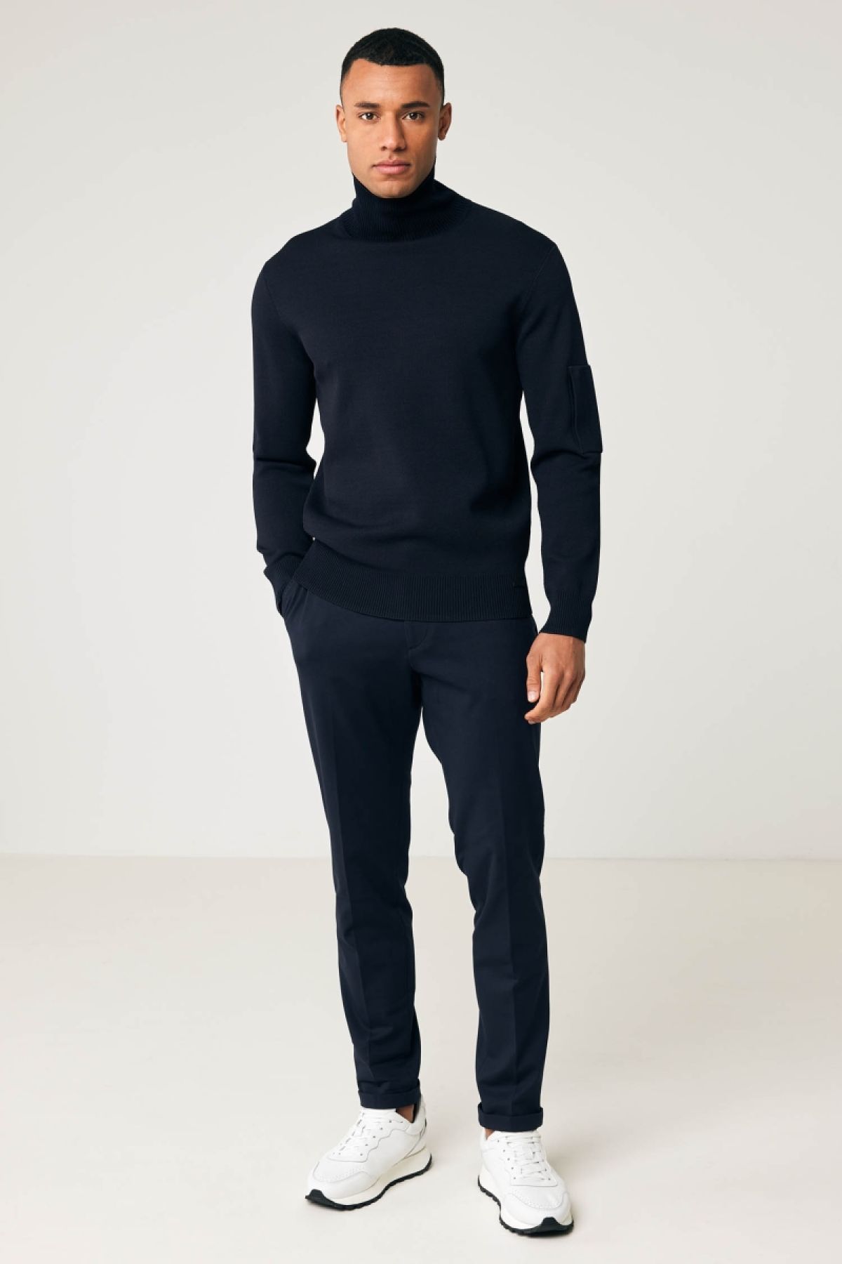 Cool dry heavy rollneck donkerblauw