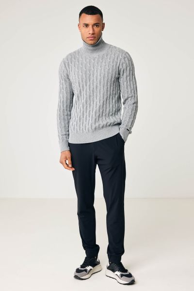 Kabel roll neck wit