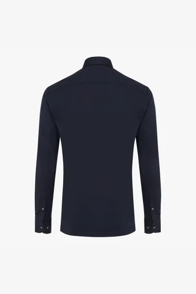 Jersey popover donkerblauw