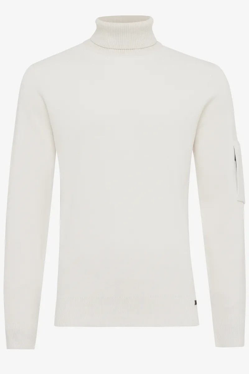 Cool dry heavy rollneck off-white