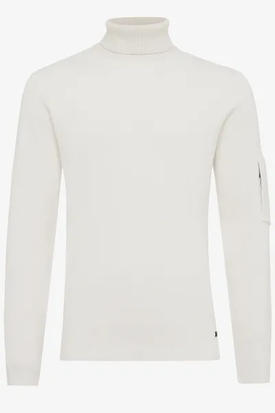 Cool dry heavy rollneck off-white