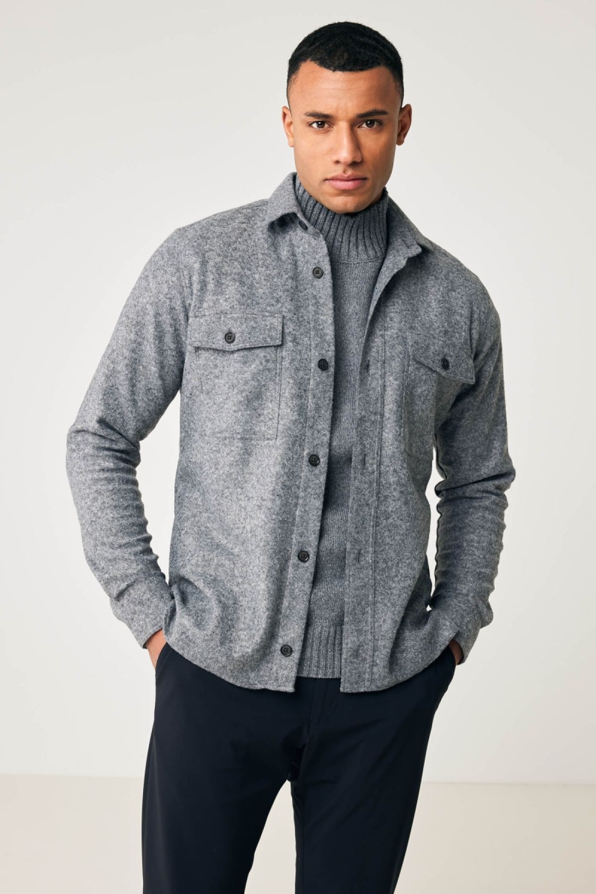 Overshirt stars beige