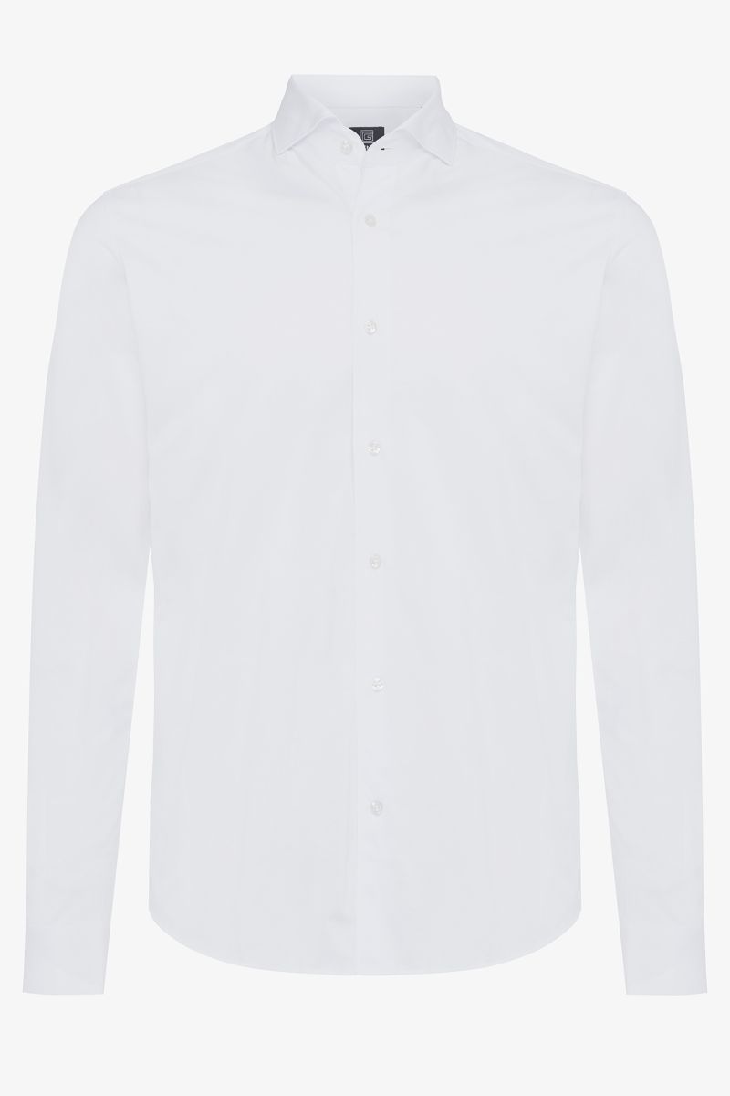 Jersey overhemd wit
