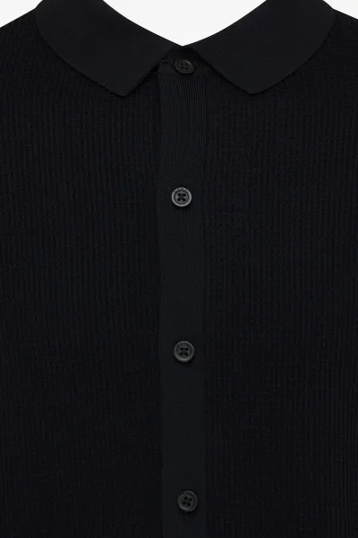 Cool dry polo 8 button zwart