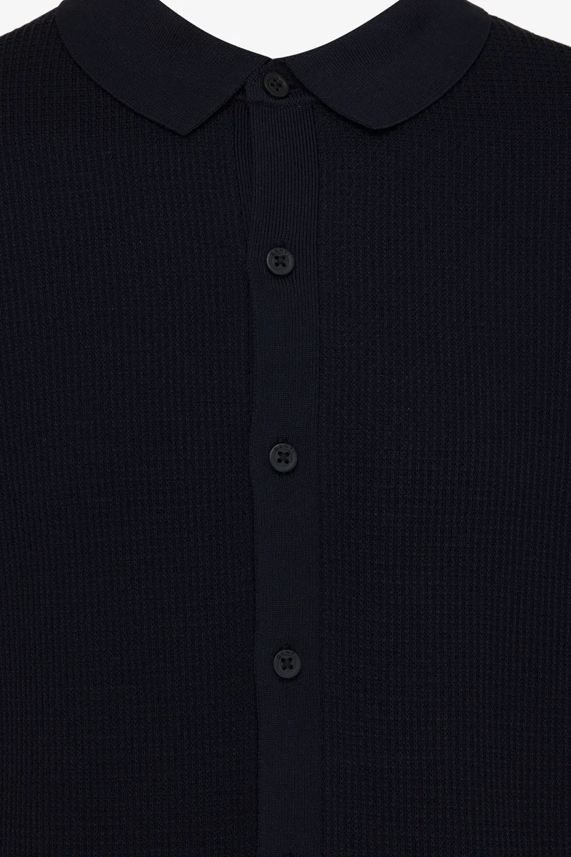 Cool dry polo 8 button donkerblauw